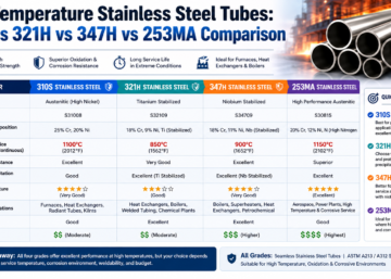 310S vs 321H vs 347H vs 253MA Tubes
